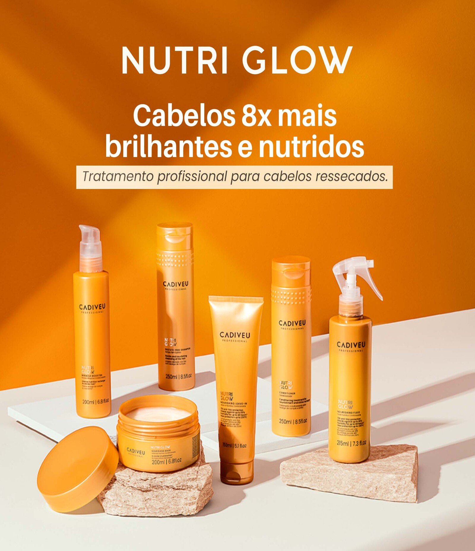 Shampoo Sem Sulfato Nutri Glow Cadiveu 250ml 8